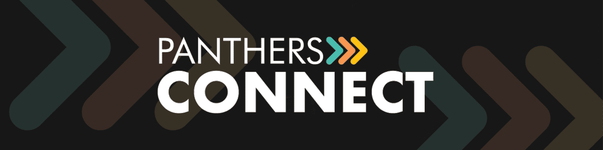 Panthers Connect logo and teal, orange and yellow arrows