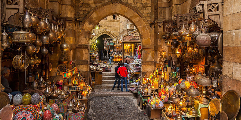 A bazaar in Egypt